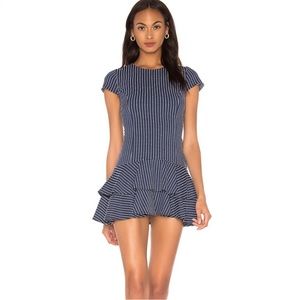 Amanda Uprichard Degraw Navy Polka Dot Dress- Small